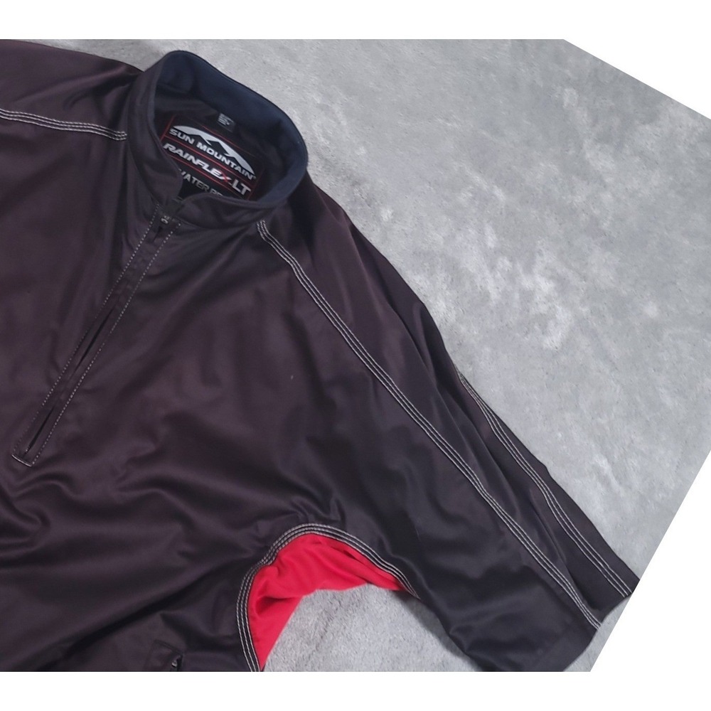 Sun Mountain Rain‎ Shirt Mens Large Black Rainflex LT 1/2 Zip Waterproof Golf